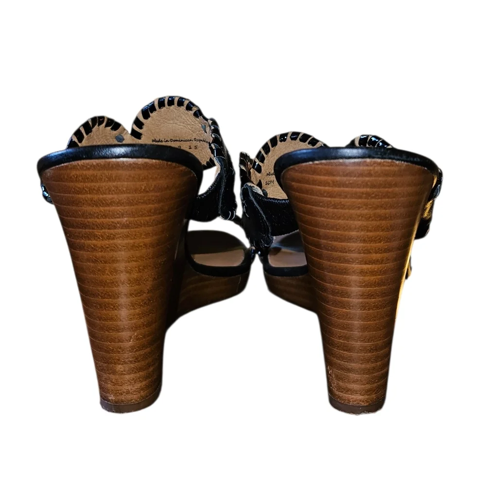 Jack Rogers Luccia Wedge Black Women's 10 - Picture 6 of 11